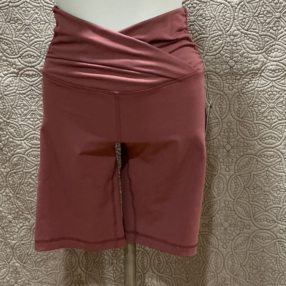 NWT 90 Degree By Reflex High-Waisted Mauve Shorts